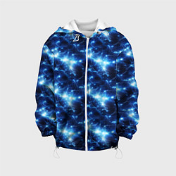 Куртка с капюшоном детская Cosmic neon boom, цвет: 3D-белый