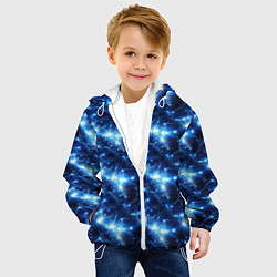Куртка с капюшоном детская Cosmic neon boom, цвет: 3D-белый — фото 2