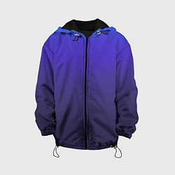 Куртка с капюшоном детская Градиент фиолетово голубой, цвет: 3D-черный
