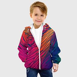 Куртка с капюшоном детская Буйство красок акварелика, цвет: 3D-белый — фото 2