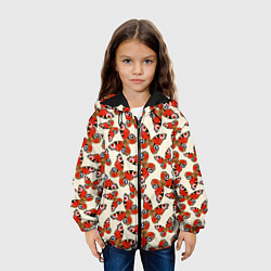 Куртка с капюшоном детская Бабочки хамелеоны, цвет: 3D-черный — фото 2