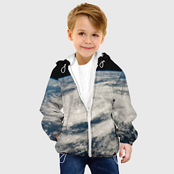 Куртка с капюшоном детская Шторм в Аравийском море, цвет: 3D-белый — фото 2