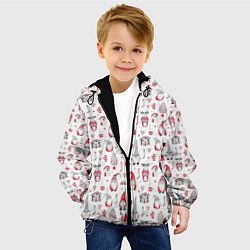 Куртка с капюшоном детская Акварельные гномы, цвет: 3D-черный — фото 2