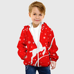 Куртка с капюшоном детская Christmas deer, цвет: 3D-белый — фото 2