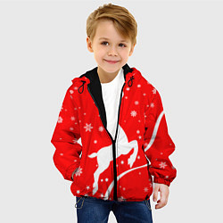 Куртка с капюшоном детская Christmas deer, цвет: 3D-черный — фото 2