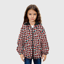 Куртка с капюшоном детская Цветное переплетение, цвет: 3D-черный — фото 2