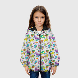 Куртка с капюшоном детская Ностальгия 90 ретро, цвет: 3D-черный — фото 2