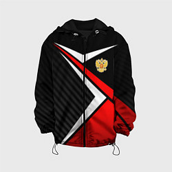Куртка с капюшоном детская Russia - black and red, цвет: 3D-черный