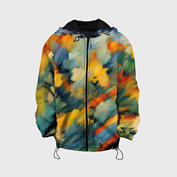 Детская куртка Жёлтые и синие мазки