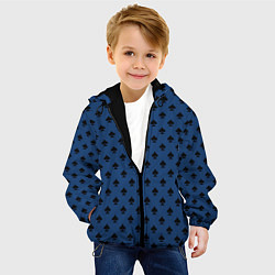 Куртка с капюшоном детская Пиковая масть приглушённый синий, цвет: 3D-черный — фото 2