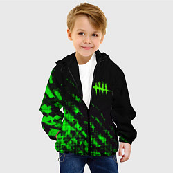 Куртка с капюшоном детская Dead by daylight green neon, цвет: 3D-черный — фото 2