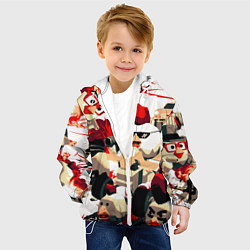 Куртка с капюшоном детская Чикен Ган разборка, цвет: 3D-белый — фото 2