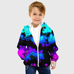 Куртка с капюшоном детская Marshmello neon space, цвет: 3D-белый — фото 2
