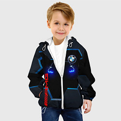 Куртка с капюшоном детская Тень BMW, цвет: 3D-белый — фото 2