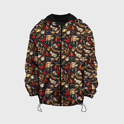 Детская куртка Паттерн из красных абстрактных очков