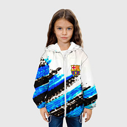 Куртка с капюшоном детская Barcelona fc club, цвет: 3D-белый — фото 2