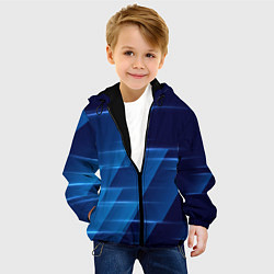 Куртка с капюшоном детская Blue background, цвет: 3D-черный — фото 2