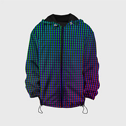 Куртка с капюшоном детская Неоновые светящиеся полосы, цвет: 3D-черный