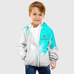 Куртка с капюшоном детская Citroen краски голубой, цвет: 3D-белый — фото 2