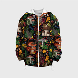 Детская куртка Фон с лесными грибами