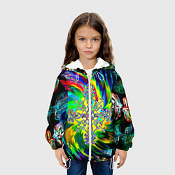Куртка с капюшоном детская Став обнуление негатива, цвет: 3D-белый — фото 2