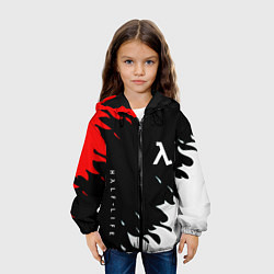 Куртка с капюшоном детская Half life текстура огонь, цвет: 3D-черный — фото 2