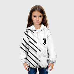 Куртка с капюшоном детская Juventus sport geometry, цвет: 3D-белый — фото 2