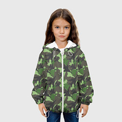 Куртка с капюшоном детская Самолёты - камуфляж, цвет: 3D-белый — фото 2