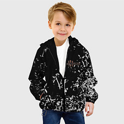 Куртка с капюшоном детская Three days grace краски, цвет: 3D-черный — фото 2