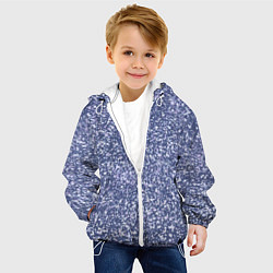 Куртка с капюшоном детская Холодный сиреневый пятнистый, цвет: 3D-белый — фото 2