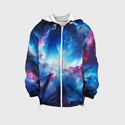 Куртка с капюшоном детская Fascinating cosmic expanses, цвет: 3D-белый