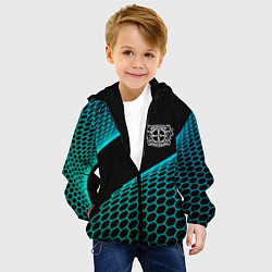 Куртка с капюшоном детская Bayer 04 football net, цвет: 3D-черный — фото 2