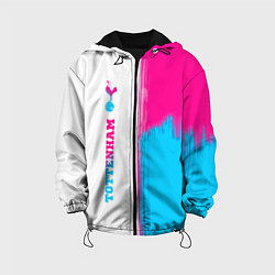 Куртка с капюшоном детская Tottenham neon gradient style по-вертикали, цвет: 3D-черный