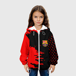 Куртка с капюшоном детская Barcelona краски спорт, цвет: 3D-белый — фото 2