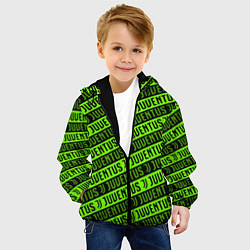 Куртка с капюшоном детская Juventus green pattern sport, цвет: 3D-черный — фото 2