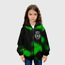 Куртка с капюшоном детская Sporting sport halftone, цвет: 3D-черный — фото 2