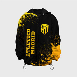 Куртка с капюшоном детская Atletico Madrid - gold gradient вертикально, цвет: 3D-черный