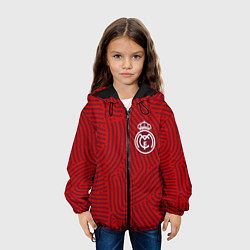 Куртка с капюшоном детская Real Madrid отпечатки, цвет: 3D-черный — фото 2