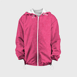 Куртка с капюшоном детская Текстура однотонный розовый Барби, цвет: 3D-белый