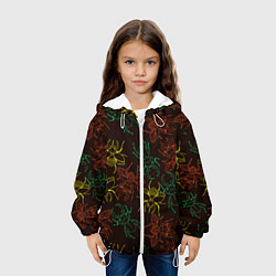 Куртка с капюшоном детская Разноцветные жуки носороги, цвет: 3D-белый — фото 2