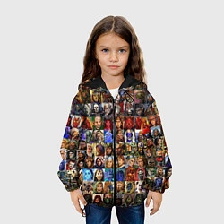 Куртка с капюшоном детская Портреты всех героев, цвет: 3D-черный — фото 2