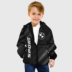 Куртка с капюшоном детская BMW sport metal, цвет: 3D-черный — фото 2
