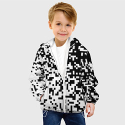 Куртка с капюшоном детская Камуфляж городской, цвет: 3D-белый — фото 2
