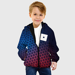 Куртка с капюшоном детская Roblox неоновые соты, цвет: 3D-черный — фото 2