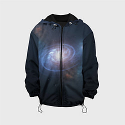 Куртка с капюшоном детская Спиральная галактика, цвет: 3D-черный