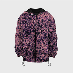 Куртка с капюшоном детская Абстрактный брызги сине-розовый, цвет: 3D-черный