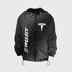 Куртка с капюшоном детская Tesla sport carbon, цвет: 3D-черный