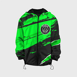 Куртка с капюшоном детская PSG sport green, цвет: 3D-черный