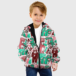 Куртка с капюшоном детская Dino hungry, цвет: 3D-черный — фото 2