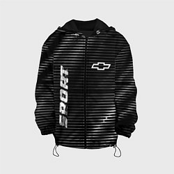 Куртка с капюшоном детская Chevrolet sport metal, цвет: 3D-черный